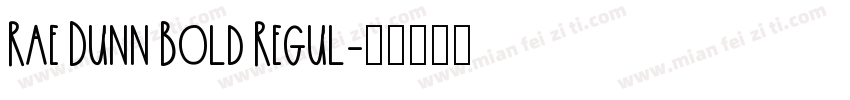 Rae Dunn Bold Regul字体转换